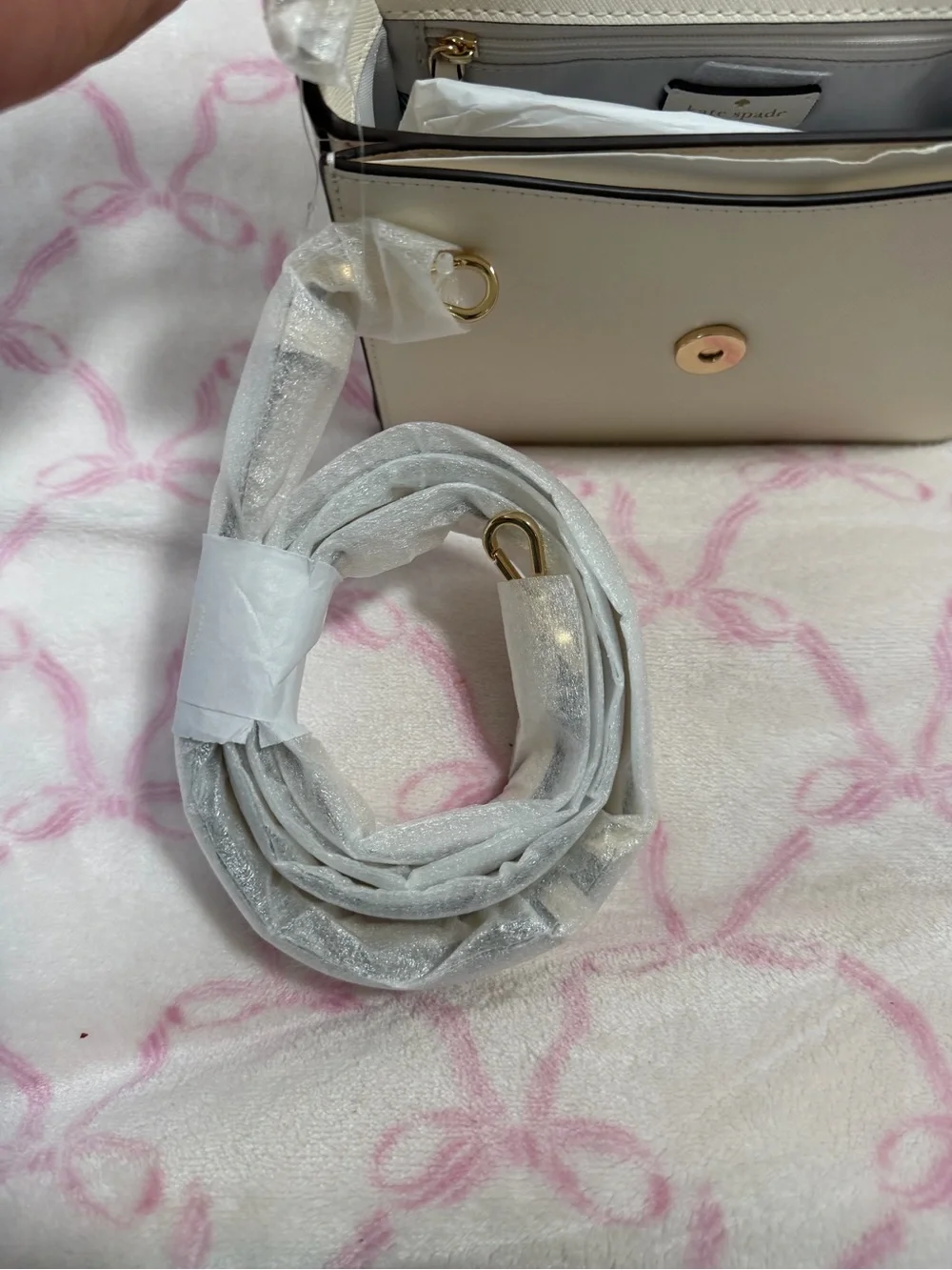 kate spade Cream Saffiano Top-Handle Satchel